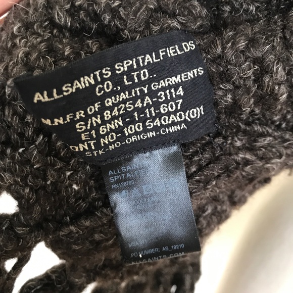 All saints chunky cable scallop scarf - Picture 3 of 3